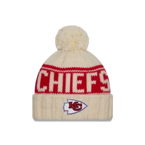 Store Kansas City Chiefs 2024 Cold Weather Chrome Pom Knit Hat - KTGCaps - Baseball caps for various teams, purchased online at a discount