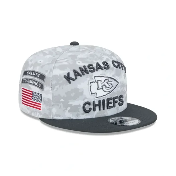 Hot Kansas City Chiefs 2024 Salute to Service 9FIFTY Snapback Hat - KTGCaps - Baseball caps for various teams, purchased online at a discount