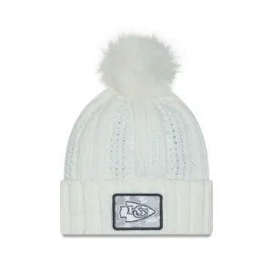 Best Sale Kansas City Chiefs 2024 Salute to Service Womens Pom Knit Hat - KTGCaps - Baseball caps for various teams, purchased online at a discount