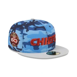 Best Kansas City Chiefs Blue Camo 59FIFTY Fitted Hat - KTGCaps - Baseball caps for various teams, purchased online at a discount
