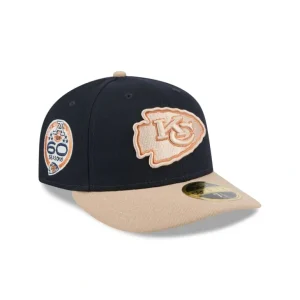 New Kansas City Chiefs Blue Ivory Low Profile 59FIFTY Fitted Hat - KTGCaps - Baseball caps for various teams, purchased online at a discount
