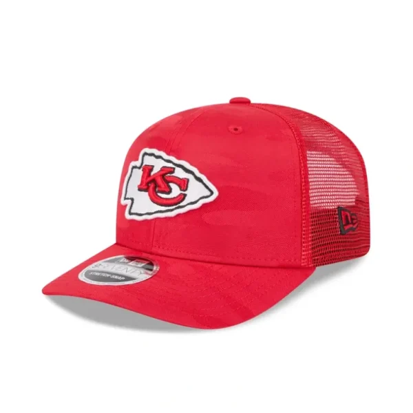 New Kansas City Chiefs Camo 9SEVENTY Trucker StretchSnap Hat - KTGCaps - Baseball caps for various teams, purchased online at a discount