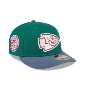 Shop Kansas City Chiefs Green Gemstone Low Profile 59FIFTY Fitted Hat - KTGCaps - Baseball caps for various teams, purchased online at a discount