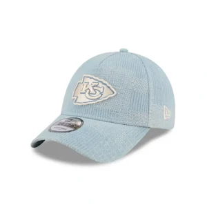 Hot Kansas City Chiefs Logo Essentials Denim 9FORTY AFrame Snapback Hat - KTGCaps - Baseball caps for various teams, purchased online at a discount