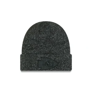 Hot Kansas City Chiefs Reflective Black Knit Beanie - KTGCaps - Baseball caps for various teams, purchased online at a discount