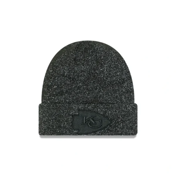 Hot Kansas City Chiefs Reflective Black Knit Beanie - KTGCaps - Baseball caps for various teams, purchased online at a discount
