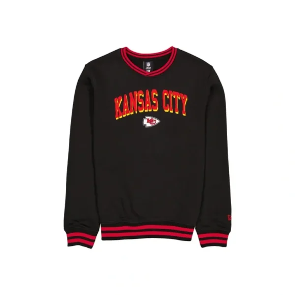 Sale Kansas City Chiefs Sport Night Black Crewneck - KTGCaps - Baseball caps for various teams, purchased online at a discount