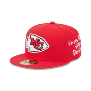 Best Kansas City Chiefs Team Verbiage 59FIFTY Fitted Hat - KTGCaps - Baseball caps for various teams, purchased online at a discount
