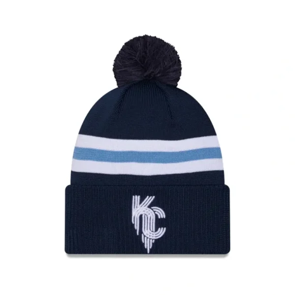 Best Kansas City Royals City Connect Pom Knit Hat - KTGCaps - Baseball caps for various teams, purchased online at a discount