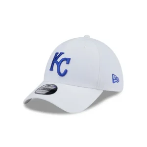 Best Sale Kansas City Royals Optic White 39THIRTY Stretch Fit Hat - KTGCaps - Baseball caps for various teams, purchased online at a discount