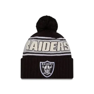 Outlet Las Vegas Raiders 2024 Cold Weather Kids Pom Knit Hat - KTGCaps - Baseball caps for various teams, purchased online at a discount