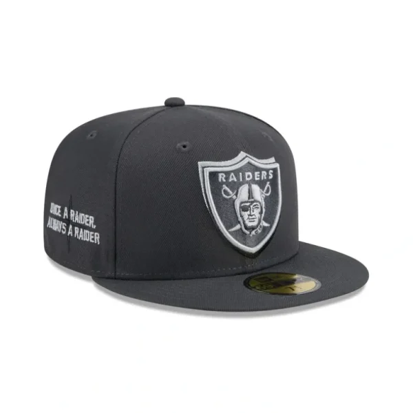 Sale Las Vegas Raiders 2024 Draft Gray 59FIFTY Fitted Hat - KTGCaps - Baseball caps for various teams, purchased online at a discount
