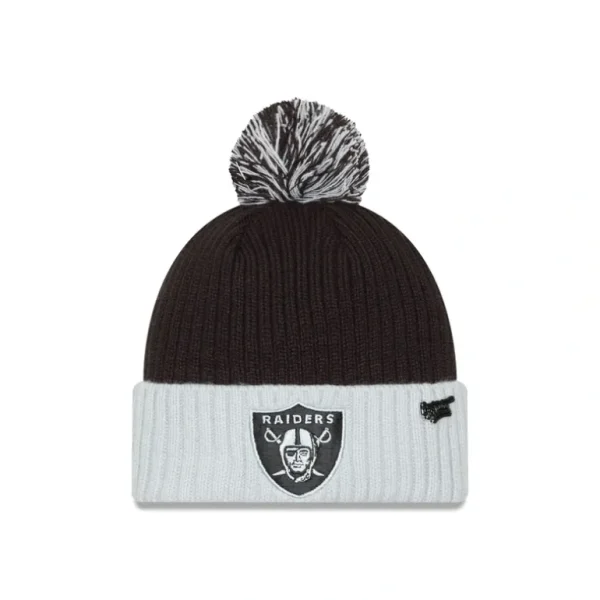 Hot Las Vegas Raiders 2024 Inspire Change Pom Knit Hat - KTGCaps - Baseball caps for various teams, purchased online at a discount