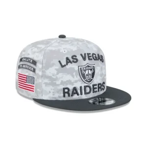 Hot Las Vegas Raiders 2024 Salute to Service 9FIFTY Snapback Hat - KTGCaps - Baseball caps for various teams, purchased online at a discount