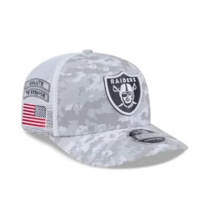 Hot Las Vegas Raiders 2024 Salute to Service 9SEVENTY Trucker Hat - KTGCaps - Baseball caps for various teams, purchased online at a discount