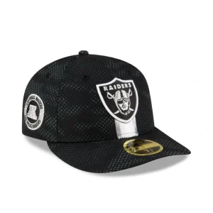 Sale Las Vegas Raiders 2024 Sideline Low Profile 59FIFTY Fitted Hat - KTGCaps - Baseball caps for various teams, purchased online at a discount