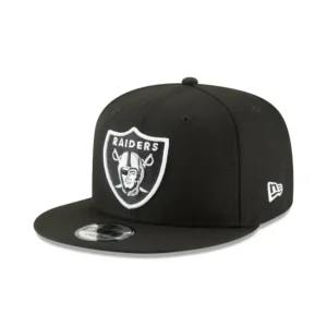Best Las Vegas Raiders Black and White 9FIFTY Snapback Hat - KTGCaps - Baseball caps for various teams, purchased online at a discount