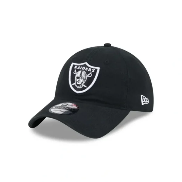 Sale Las Vegas Raiders Black 9TWENTY Adjustable Hat - KTGCaps - Baseball caps for various teams, purchased online at a discount
