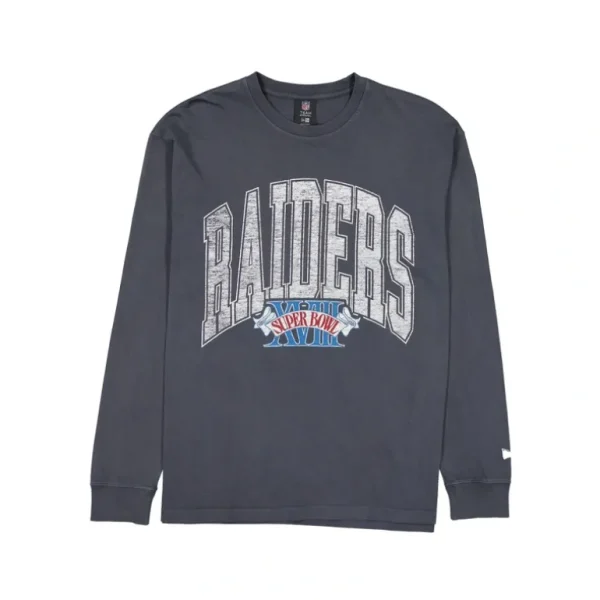 Shop Las Vegas Raiders Oversized Essentials Long Sleeve TShirt - KTGCaps - Baseball caps for various teams, purchased online at a discount