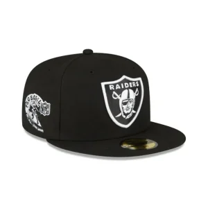 Hot Las Vegas Raiders Sidepatch Black 59FIFTY Fitted Hat - KTGCaps - Baseball caps for various teams, purchased online at a discount