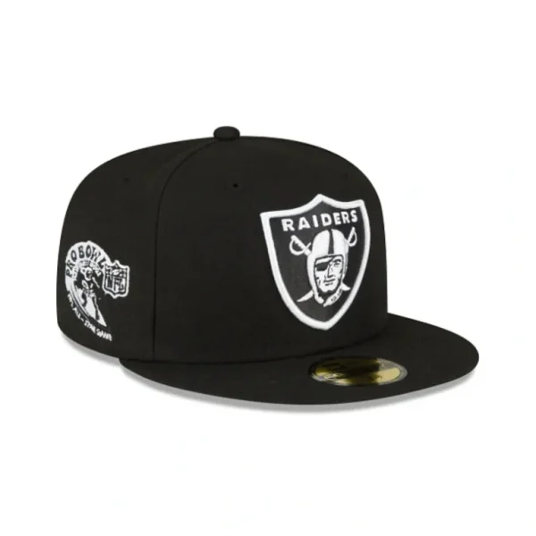 Hot Las Vegas Raiders Sidepatch Black 59FIFTY Fitted Hat - KTGCaps - Baseball caps for various teams, purchased online at a discount