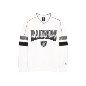 New Las Vegas Raiders Sport Classics White Crewneck - KTGCaps - Baseball caps for various teams, purchased online at a discount