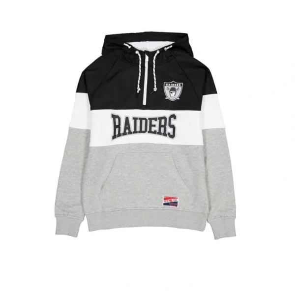 Clearance Las Vegas Raiders Throwback Color Block Hoodie - KTGCaps - Baseball caps for various teams, purchased online at a discount