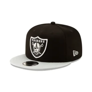 Shop Las Vegas Raiders Two Tone Black 9FIFTY Snapback Hat - KTGCaps - Baseball caps for various teams, purchased online at a discount