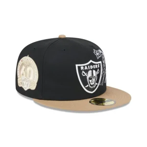 Best Sale Las Vegas Raiders Western Khaki 59FIFTY Fitted Hat - KTGCaps - Baseball caps for various teams, purchased online at a discount