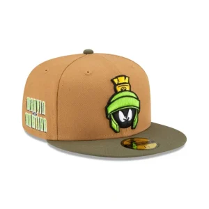 Outlet Looney Tunes Marvin the Martian Brown 59FIFTY Fitted Hat - KTGCaps - Baseball caps for various teams, purchased online at a discount