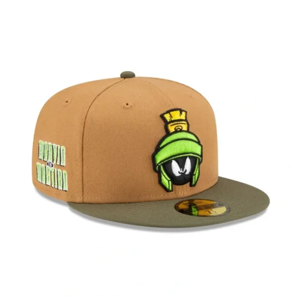 Outlet Looney Tunes Marvin the Martian Brown 59FIFTY Fitted Hat - KTGCaps - Baseball caps for various teams, purchased online at a discount