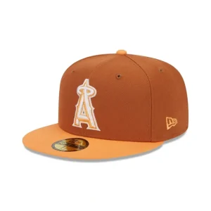 Sale Los Angeles Angels Color Pack Earthy Brown 59FIFTY Fitted Hat - KTGCaps - Baseball caps for various teams, purchased online at a discount