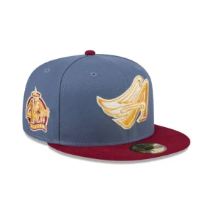 Store Los Angeles Angels Deep Blue 59FIFTY Fitted Hat - KTGCaps - Baseball caps for various teams, purchased online at a discount