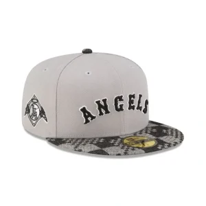 Caps* Los Angeles Angels Pattern Denim 59FIFTY Fitted Hat - KTGCaps - Baseball caps for various teams, purchased online at a discount