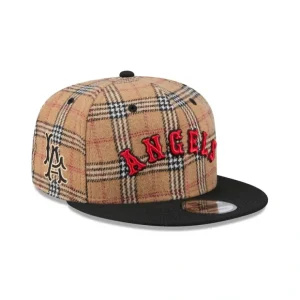 Caps* Los Angeles Angels Tan Tartan 9FIFTY Snapback Hat - KTGCaps - Baseball caps for various teams, purchased online at a discount