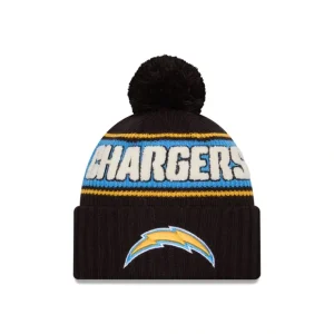 Caps* Los Angeles Chargers 2024 Cold Weather Black Pom Knit Hat - KTGCaps - Baseball caps for various teams, purchased online at a discount