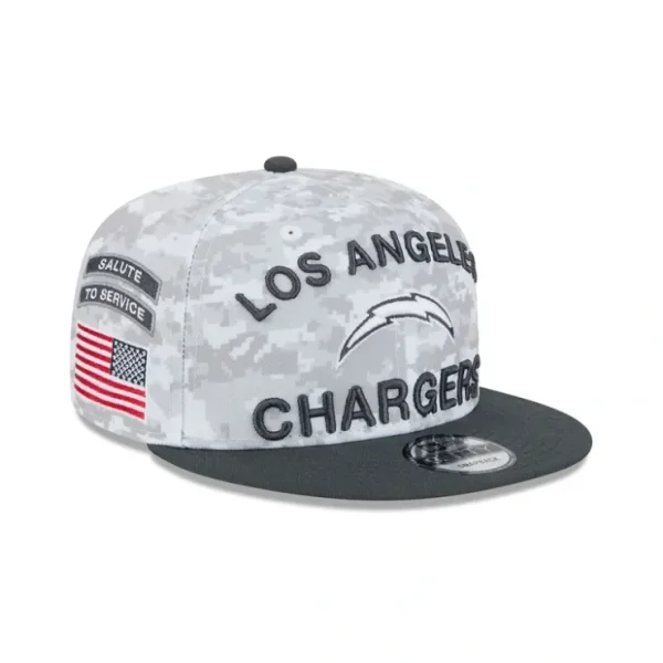 Caps* Los Angeles Chargers 2024 Salute to Service 9FIFTY Snapback Hat - KTGCaps - Baseball caps for various teams, purchased online at a discount