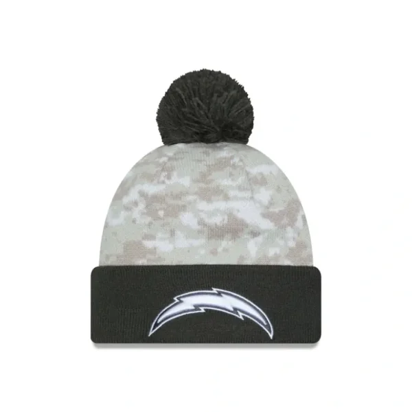 Caps* Los Angeles Chargers 2024 Salute to Service Pom Knit Hat - KTGCaps - Baseball caps for various teams, purchased online at a discount