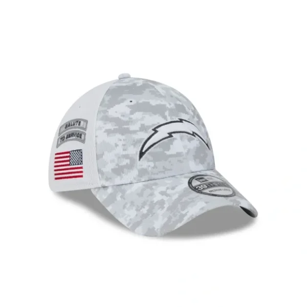 Caps* Los Angeles Chargers 2024 Salute to Service 39THIRTY Stretch Fit Hat - KTGCaps - Baseball caps for various teams, purchased online at a discount