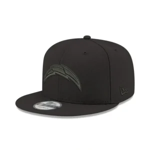 Caps* Los Angeles Chargers Black On Black 9FIFTY Snapback Hat - KTGCaps - Baseball caps for various teams, purchased online at a discount