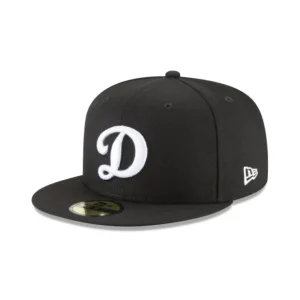 Caps* Los Angeles Dodgers Alternate Black and White Basic 59FIFTY Fitted Hat - KTGCaps - Baseball caps for various teams, purchased online at a discount