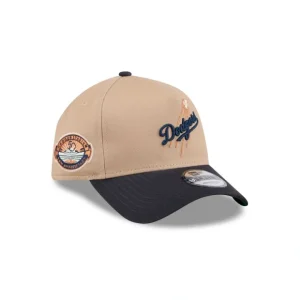 Caps* Los Angeles Dodgers Beige Khaki 9FORTY AFrame Snapback Hat - KTGCaps - Baseball caps for various teams, purchased online at a discount