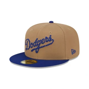 Caps* Los Angeles Dodgers Classic 8Bit Wordmark 59FIFTY Fitted Hat - KTGCaps - Baseball caps for various teams, purchased online at a discount