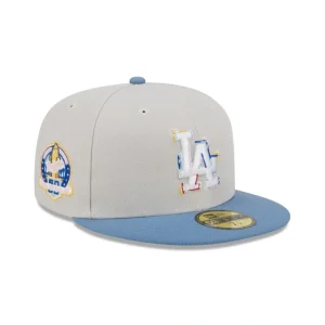 Caps* Los Angeles Dodgers Color Brush 59FIFTY Fitted Hat - KTGCaps - Baseball caps for various teams, purchased online at a discount