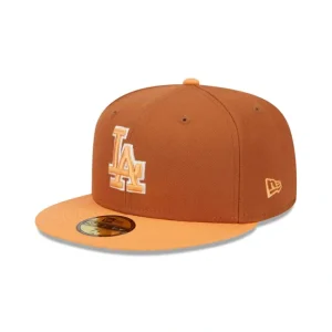 Caps* Los Angeles Dodgers Color Pack Earthy Brown 59FIFTY Fitted Hat - KTGCaps - Baseball caps for various teams, purchased online at a discount