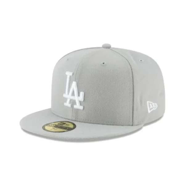 Caps* Los Angeles Dodgers Gray Basic 59FIFTY Fitted Hat - KTGCaps - Baseball caps for various teams, purchased online at a discount