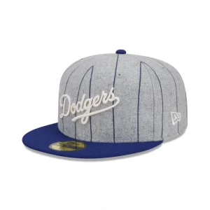 Caps* Los Angeles Dodgers Heather Pinstripe 59FIFTY Fitted Hat - KTGCaps - Baseball caps for various teams, purchased online at a discount