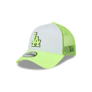 Caps* Los Angeles Dodgers Hi Vis Doodle 9FORTY AFrame Trucker Hat - KTGCaps - Baseball caps for various teams, purchased online at a discount