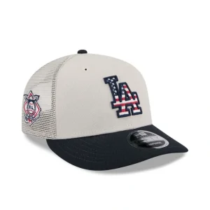 Caps* Los Angeles Dodgers Independence Day 2024 Low Profile 9FIFTY Trucker H - KTGCaps - Baseball caps for various teams, purchased online at a discount