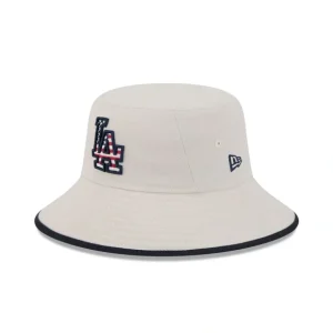 Caps* Los Angeles Dodgers Independence Day 2024 Stretch Bucket Hat - KTGCaps - Baseball caps for various teams, purchased online at a discount